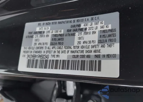 2024 Mazda Cx-30 2.5 S Select Sport from USA, damaged, VIN 3MVDMBBM1RM690349